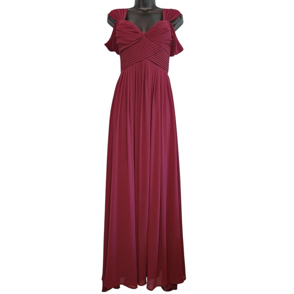 Lulu's Make Me Move maxi dress burgundy formal size S